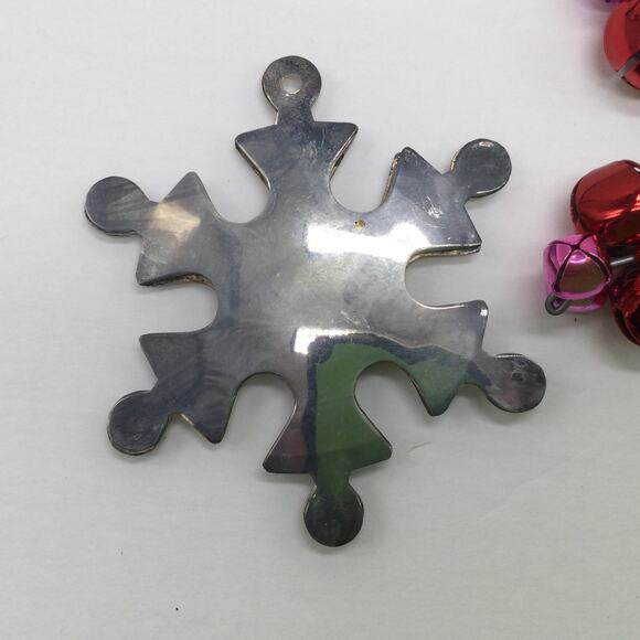 Vintage Metal Christmas Ornaments and bells Lot of 3 - Picture 3 of 7